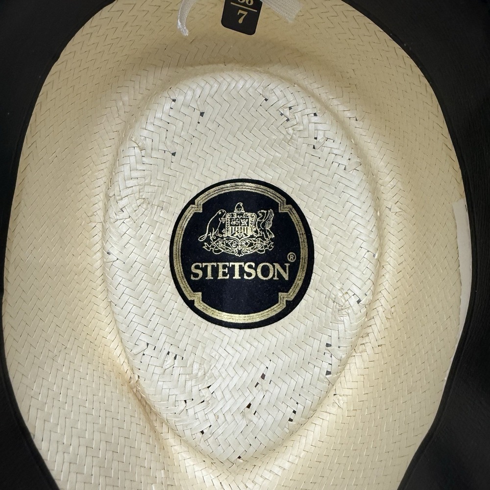Stetson Delta Straw Hat Panama western Men's size 7 - Picture 9 of 14